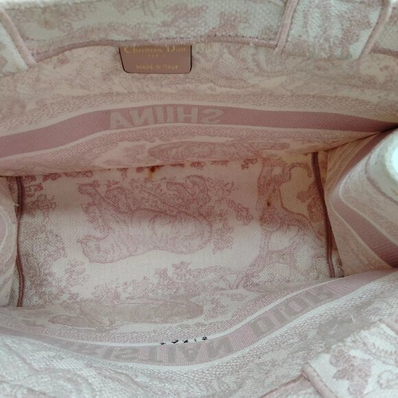 2371053AQ (S6) Christian Dior Hand Bag Pink Canvas - Picture 6 of 9